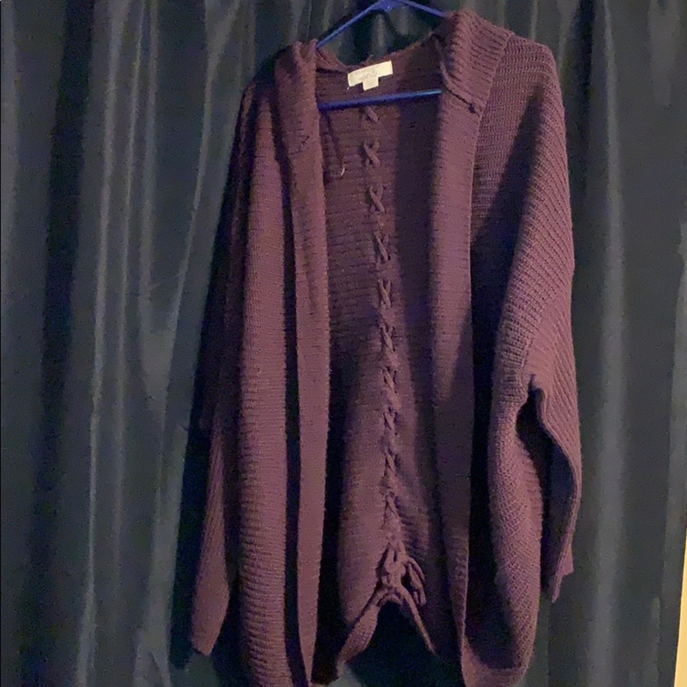 Maroon cardigan